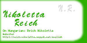 nikoletta reich business card